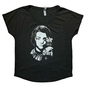 Game Of Thrones Women's SM Aria Stark We Are All House Stark Graphic T-shirt